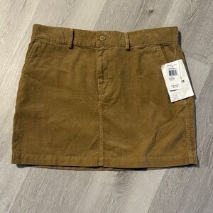 Brown Corduroy Mini‎ Skirt - Size 8
